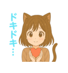 猫耳ガールのゆるかわスタンプ（個別スタンプ：25）