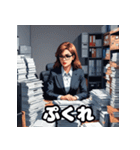 ランダムな表情×オフィスレディ40連発！（個別スタンプ：24）