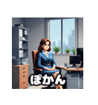 ランダムな表情×オフィスレディ40連発！（個別スタンプ：25）