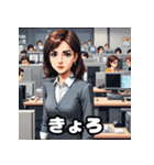 ランダムな表情×オフィスレディ40連発！（個別スタンプ：26）