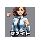 ランダムな表情×オフィスレディ40連発！（個別スタンプ：27）