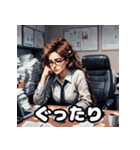 ランダムな表情×オフィスレディ40連発！（個別スタンプ：30）