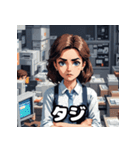 ランダムな表情×オフィスレディ40連発！（個別スタンプ：34）