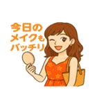 南国リゾート満喫中の大人女子（個別スタンプ：17）