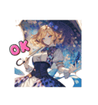 アンティークな女性（個別スタンプ：1）