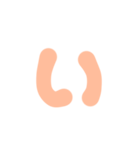1-3ひらがな(Pオレンジ)アレンジ用パステル（個別スタンプ：2）