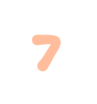 3-3ひらがなP橙色アレンジ用平仮名パステル（個別スタンプ：20）