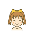 「いろんな表情スタンプ（女の子編）」（個別スタンプ：1）