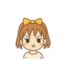「いろんな表情スタンプ（女の子編）」（個別スタンプ：4）