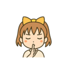 「いろんな表情スタンプ（女の子編）」（個別スタンプ：5）