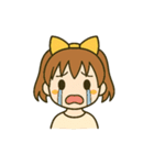 「いろんな表情スタンプ（女の子編）」（個別スタンプ：6）