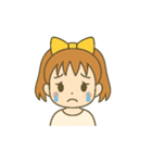 「いろんな表情スタンプ（女の子編）」（個別スタンプ：7）