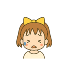 「いろんな表情スタンプ（女の子編）」（個別スタンプ：8）
