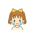 「いろんな表情スタンプ（女の子編）」（個別スタンプ：10）