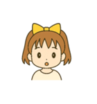 「いろんな表情スタンプ（女の子編）」（個別スタンプ：14）