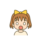 「いろんな表情スタンプ（女の子編）」（個別スタンプ：16）