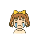 「いろんな表情スタンプ（女の子編）」（個別スタンプ：17）