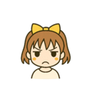 「いろんな表情スタンプ（女の子編）」（個別スタンプ：18）