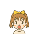 「いろんな表情スタンプ（女の子編）」（個別スタンプ：19）