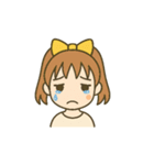 「いろんな表情スタンプ（女の子編）」（個別スタンプ：21）