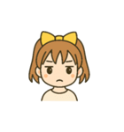 「いろんな表情スタンプ（女の子編）」（個別スタンプ：22）