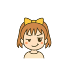 「いろんな表情スタンプ（女の子編）」（個別スタンプ：24）