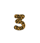 3-3ひらがな(白豹柄)アレンジ平仮名ヒョウ（個別スタンプ：16）
