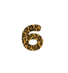 3-3ひらがな(白豹柄)アレンジ平仮名ヒョウ（個別スタンプ：19）