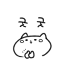 ふわふわ韓国語ねこ(ハングルのみ ver)（個別スタンプ：22）