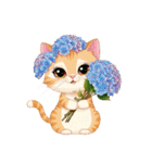 あなたへ贈る花束、猫（個別スタンプ：3）