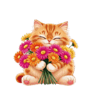 あなたへ贈る花束、猫（個別スタンプ：6）