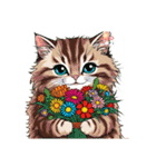 あなたへ贈る花束、猫（個別スタンプ：8）