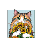 あなたへ贈る花束、猫（個別スタンプ：13）