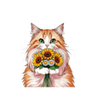 あなたへ贈る花束、猫（個別スタンプ：14）