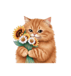 あなたへ贈る花束、猫（個別スタンプ：15）