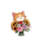 あなたへ贈る花束、猫（個別スタンプ：16）