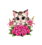 あなたへ贈る花束、猫（個別スタンプ：17）
