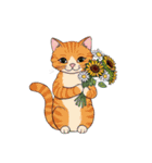 あなたへ贈る花束、猫（個別スタンプ：18）
