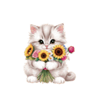 あなたへ贈る花束、猫（個別スタンプ：21）
