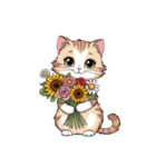 あなたへ贈る花束、猫（個別スタンプ：22）