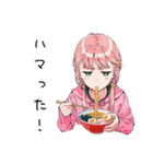 ラーメン女子の飯テロ（個別スタンプ：35）