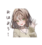 まったりカフェ好き女子（個別スタンプ：2）