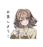 まったりカフェ好き女子（個別スタンプ：13）