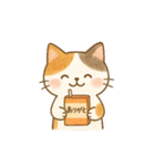 三毛猫とだるまのスタンプ（個別スタンプ：7）