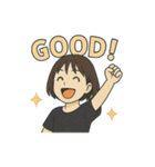 アクティブガールの英語スタンプ（個別スタンプ：9）