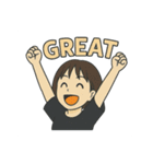アクティブガールの英語スタンプ（個別スタンプ：10）