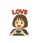 アクティブガールの英語スタンプ（個別スタンプ：16）