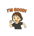 アクティブガールの英語スタンプ（個別スタンプ：17）