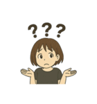 アクティブガールの英語スタンプ（個別スタンプ：18）