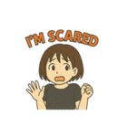 アクティブガールの英語スタンプ（個別スタンプ：19）